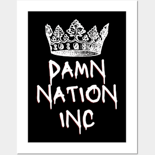 Damn Nation Inc (light text) Posters and Art